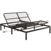 Full size Sturdy Black Metal Adjustable Bed Base with Remote