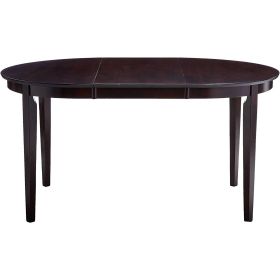 Contemporary Oval Dining Table in Dark Brown Cappuccino Wood Finish