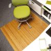 Eco-Friendly Bamboo Rectangular Chair Mat in Natural