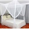 White Mosquito Net Bed Canopy Mesh Netting - size Full Queen King