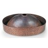 Oval Hammered Copper Bathroom Sink Drop-in or Vessel