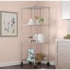 Heavy Duty 4-Tier Corner Storage Rack Shelving Unit with Casters