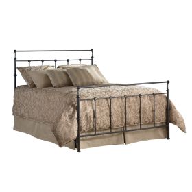 Twin size Ornate Metal Bed in Mahogany Gold Finish