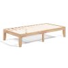 Twin Solid Wood Platform Bed Frame in Natural Finish