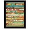 "Dog Rules" By Marla Rae, Ready to Hang Framed Print, Black Frame