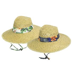 Safari Tropical Straw Floral Sun Gardening Hat