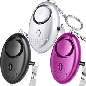 3packs Emergency Personal Alarm, 140DB Personal Siren Keychain With LED Lights, Emergency Security Alarm