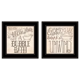 "Soak & Unwind" 2-Piece Vignette by Deb Strain, Black Frame