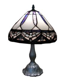 Tiffany-style White Jewels Table Lamp