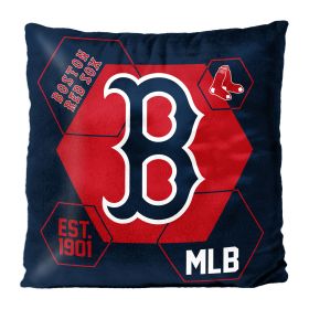 Red Sox OFFICIAL MLB "Connector" Double Sided Velvet Pillow; 16" x 16"