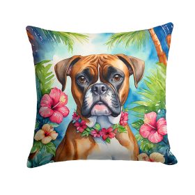 Boxer Luau Throw Pillow Machine Washable, Indoor Outdoor Decorative Pillow for Couch, Bed or Patio, 14Hx14W (Default: Default)